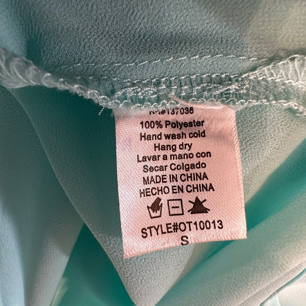 Paper Crane Mint Sheer‎ Tank Sleeveless Small - Picture 4 of 4